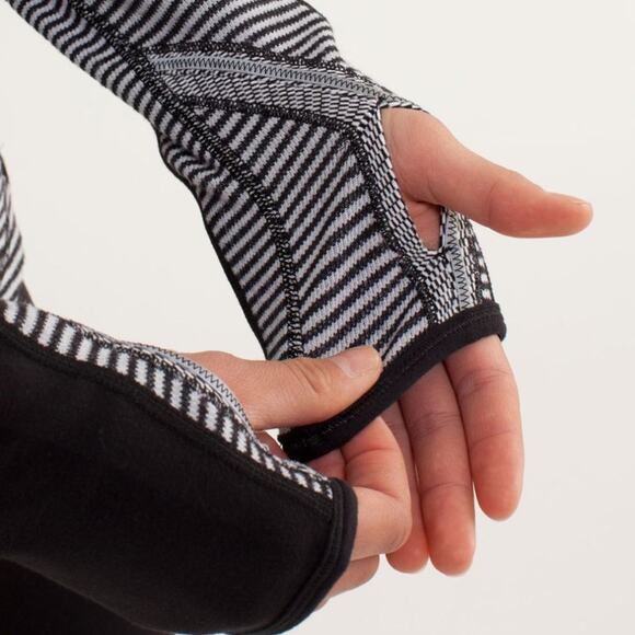 Lululemon Run: U-Turn Pullover Check Pique Black 4 - Picture 4 of 8